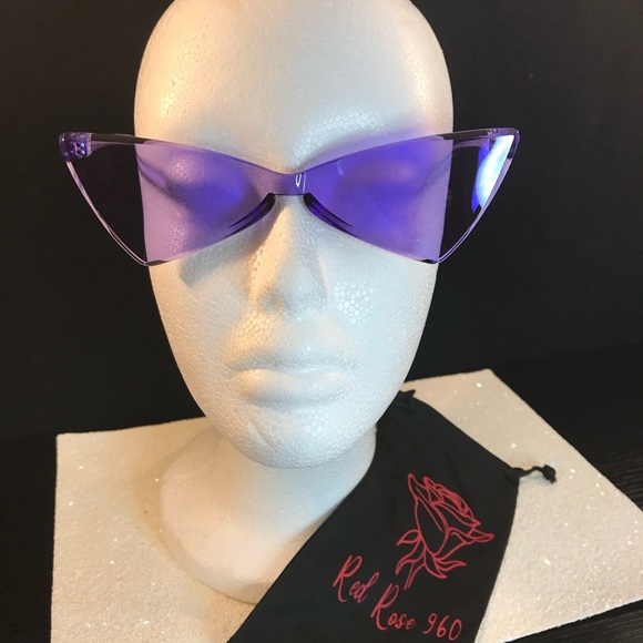 Candy Purple Rimless Cat eye sunglasses! - Picture 2 of 3
